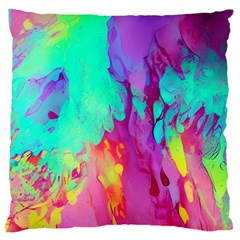 Fluid Background Large Cushion Case (one Side) by GardenOfOphir