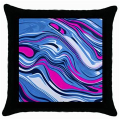 Fluid Art Pattern Throw Pillow Case (black) by GardenOfOphir