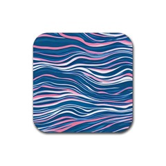 Modern Fluid Art Rubber Coaster (square) by GardenOfOphir