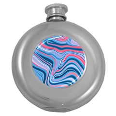 Fluid Art - Abstract And Modern Round Hip Flask (5 Oz)