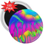 Liquid Art Pattern - Fluid Art - Marble Art - Liquid Background 3  Magnets (100 pack)