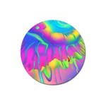Liquid Art Pattern - Fluid Art - Marble Art - Liquid Background Magnet 3  (Round)