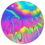 Liquid Art Pattern - Fluid Art - Marble Art - Liquid Background Round Trivet