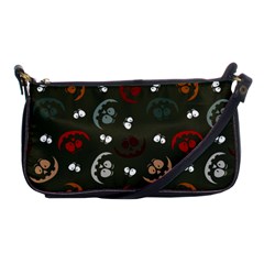 Art Halloween Pattern Creepy Design Digital Papers Shoulder Clutch Bag by Wegoenart