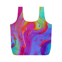 Beautiful Fluid Shapes In A Flowing Background Full Print Recycle Bag (m) by GardenOfOphir