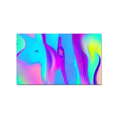 Colorful Abstract Fluid Art Pattern Sticker (rectangular) by GardenOfOphir