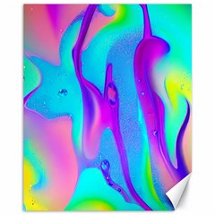 Colorful Abstract Fluid Art Pattern Canvas 11  X 14  by GardenOfOphir