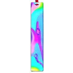 Colorful Abstract Fluid Art Pattern Large Book Marks by GardenOfOphir