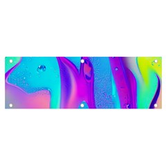 Colorful Abstract Fluid Art Pattern Banner And Sign 6  X 2  by GardenOfOphir