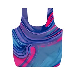 Liquid Art Pattern - Fluid Art Full Print Recycle Bag (m) by GardenOfOphir