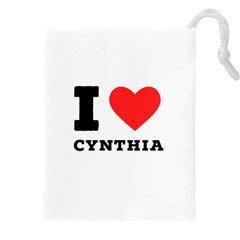 I Love Cynthia Drawstring Pouch (5xl) by ilovewhateva