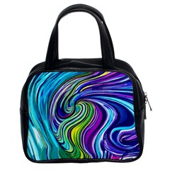 Waves Of Color Classic Handbag (two Sides) by GardenOfOphir