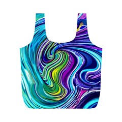 Waves Of Color Full Print Recycle Bag (m) by GardenOfOphir