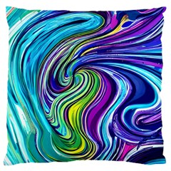 Waves Of Color Standard Premium Plush Fleece Cushion Case (two Sides) by GardenOfOphir