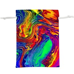 Waves Of Colorful Abstract Liquid Art Lightweight Drawstring Pouch (xl) by GardenOfOphir