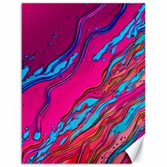 Colorful Abstract Fluid Art Canvas 12  X 16  by GardenOfOphir