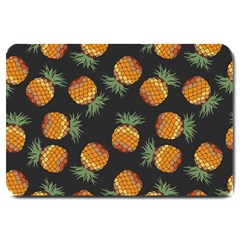 Pineapple Background Pineapple Pattern Large Doormat by Wegoenart