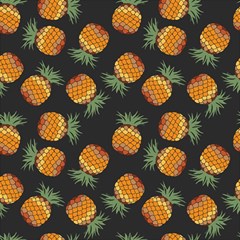 Pineapple Background Pineapple Pattern Play Mat (square) by Wegoenart