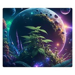 Fantasypeople Mysticism Composing One Side Premium Plush Fleece Blanket (small)