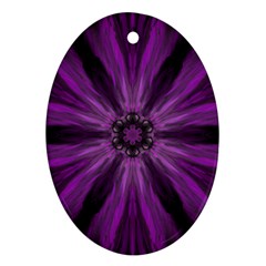 Pattern Purple Symmetry Dark Ornament (oval)