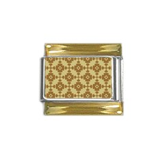 Pattern 6 Gold Trim Italian Charm (9mm)