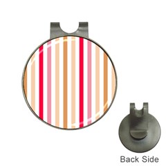 Stripe Pattern Hat Clips With Golf Markers by GardenOfOphir