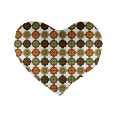 Pattern Standard 16  Premium Flano Heart Shape Cushions by GardenOfOphir