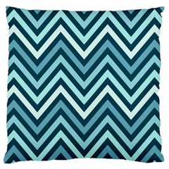 Chevron Vi Large Premium Plush Fleece Cushion Case (one Side) by GardenOfOphir