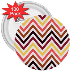 Chevron V 3  Buttons (100 Pack)  by GardenOfOphir