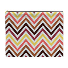 Chevron V Cosmetic Bag (xl) by GardenOfOphir