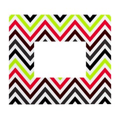 Chevron White Wall Photo Frame 5  X 7  by GardenOfOphir