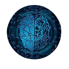 Artificial Intelligence Network Blue Art Mini Round Pill Box (pack Of 3) by Semog4