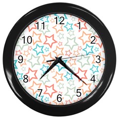 Background Pattern Texture Design Wall Clock (black)