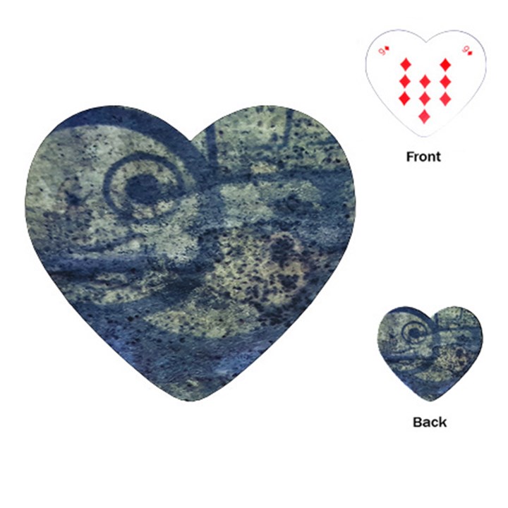 Elemental Beauty Abstract Print Playing Cards Single Design (Heart)