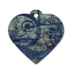 Elemental Beauty Abstract Print Dog Tag Heart (One Side) Front