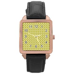 Pattern 232 Rose Gold Leather Watch  by GardenOfOphir