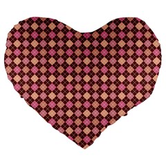 Pattern 252 Large 19  Premium Flano Heart Shape Cushions by GardenOfOphir