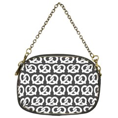 Gray Pretzel Illustrations Pattern Chain Purse (one Side) by GardenOfOphir