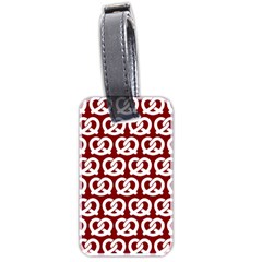 Red Pretzel Illustrations Pattern Luggage Tag (two Sides) by GardenOfOphir