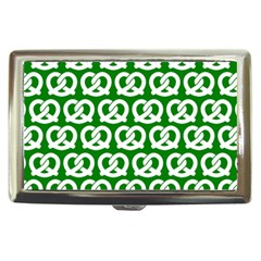 Green Pretzel Illustrations Pattern Cigarette Money Case by GardenOfOphir