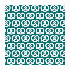 Teal Pretzel Illustrations Pattern Medium Glasses Cloth by GardenOfOphir