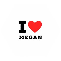 I Love Megan Wooden Puzzle Hexagon