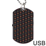 Pattern Decorative Elements Silver Dog Tag USB Flash (Two Sides)