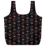 Pattern Decorative Elements Silver Full Print Recycle Bag (XL)