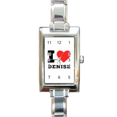 I Love Denise Rectangle Italian Charm Watch by ilovewhateva