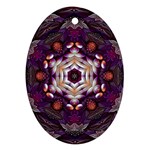 Rosette Kaleidoscope Mosaic Abstract Background Art Ornament (Oval)