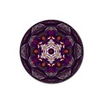 Rosette Kaleidoscope Mosaic Abstract Background Art Rubber Round Coaster (4 pack)