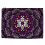 Rosette Kaleidoscope Mosaic Abstract Background Art Cosmetic Bag (XXL)