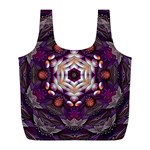 Rosette Kaleidoscope Mosaic Abstract Background Art Full Print Recycle Bag (L)