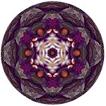 Rosette Kaleidoscope Mosaic Abstract Background Art Wooden Bottle Opener (Round)